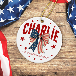 Justice For Charlie Kirk - Great American Patriot Ceramic Ornament LM32 65659