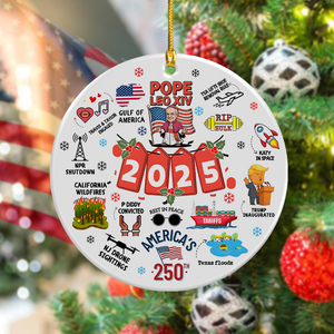 2025 Year In Review - History Keepsake Funny Christmas Ceramic Ornament LM32 65809