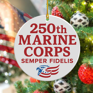 250th Marine Corps Semper Fidelis Anniversary Ceramic Ornament LM32 895199