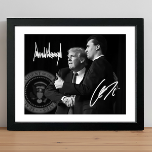 Charlie Kirk With Donald Trump Autographed Signed Picture Frame TH10 64411