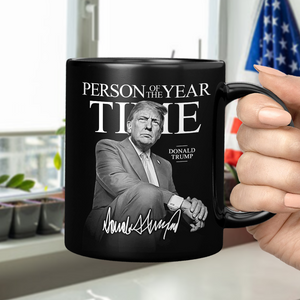 Trump's Time Person of the Year Black Mug HA75 64196