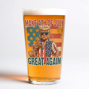 Make 4th Of July Great Again Trump Print Beer Glass HO82 65728