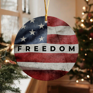 Charlie Kirk Freedom Ceramic Ornament HA75 64524