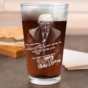 Custom Name President Donald Trump Print Beer Glass HA75 62558