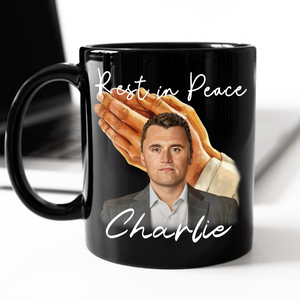 Rest In Peace Charlie Kirk Memorial Black Mug LM32 65559