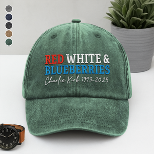 Red, White & Blueberries Charlie Kirk Embroidered Baseball Cap LM32 65747