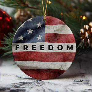 Charlie Kirk Freedom Ceramic Ornament HA75 64524