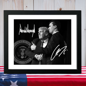 Charlie Kirk With Donald Trump Autographed Signed Picture Frame TH10 64411