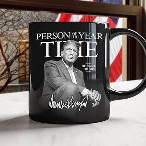 Trump's Time Person of the Year Black Mug HA75 64196