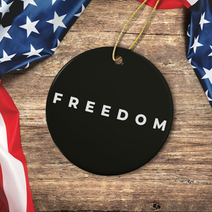 Charlie Kirk Freedom Ceramic Ornament HA75 64524