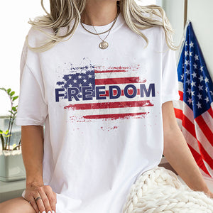 FREEDOM America Flag - Charlie Kirk Memorial Bright Shirt CH07 67588