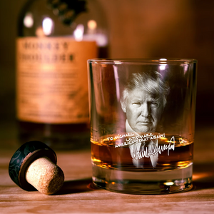Custom Name President Donald Trump Engraved Rock Glass HA75 62566