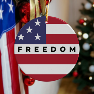 Charlie Kirk Freedom Ceramic Ornament HA75 64524