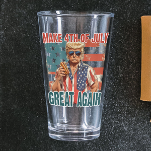 Make 4th Of July Great Again Trump Print Beer Glass HO82 65728