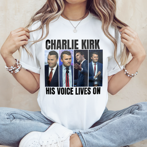 Charlie Kirk - His Voice Lives On Bright Shirt LM32 65545