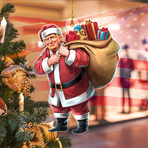 Trump Santa The Greatest Human Being Acrylic Ornament, Holiday Decor For Trump Fans HA75 63812