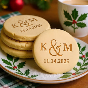 Personalized Wedding Initials and Date Cookie Stamp LM32 897427