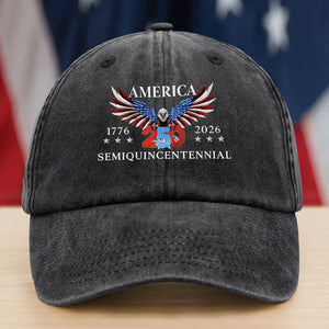 250 Years America Semiquincentennial Washed Denim Baseball Cap CH07 899074