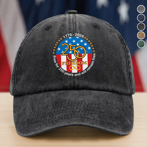 Free For 250 Years And Will Remain Free Washed Denim Baseball Cap LM32 895153