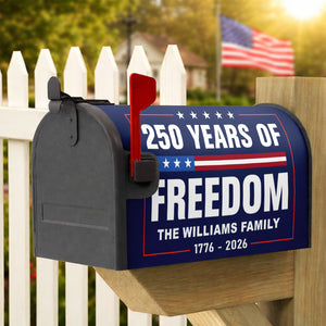 Custom Family Name 250 Years of Freedom We The People Patriotic Mailbox Cover HO82 900920