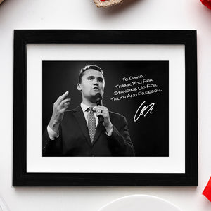 Charlie Kirk Photo - Thank You For Standing Up For Truth and Freedom Personalized Picture Frame CH07 67696
