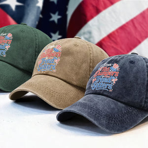 USA 250th Anniversary 250 Years of Freedom America Washed Denim Baseball Cap HO82 894480