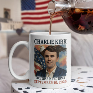 Pray for Charlie Kirk White Mug HA75 64552