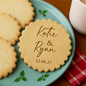 Personalized Wedding Initials and Date Cookie Stamp LM32 897427