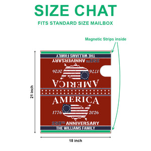 Personalized Family Name America 250th Anniversary Mailbox Cover HO82 900898