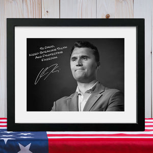 Charlie Kirk Photo - Keep Speaking Truth and Protecting Freedom Personalized Picture Frame CH07 67684