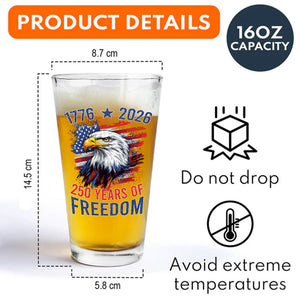 America Semiquincentennial 250 Years Of Freedom Beer Glass CH07 896708