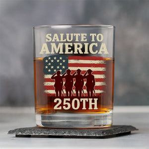 Salute To America 250th Veteran Whiskey Glass Happy America 250 Gifts CH07 896726