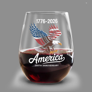 Celebrate 250 Years of America USA Anniversary 1776-2026 Wine Glass HO82 894482