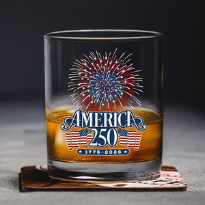 America 250 Firework Whiskey Glass TH10 894643