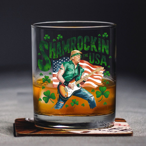 Shamrockin’ The Usa Trump ST. Patrick’s Day Whiskey Glass CH07 67336