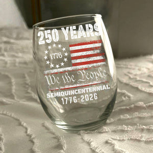 Celebrate Our America 250th Anniversary United States Semiquincentennial Wine Glass HA75 897416