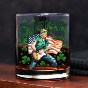 Shamrockin’ The Usa Trump ST. Patrick’s Day Whiskey Glass CH07 67336