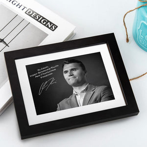 Charlie Kirk Photo - Keep Speaking Truth and Protecting Freedom Personalized Picture Frame CH07 67684