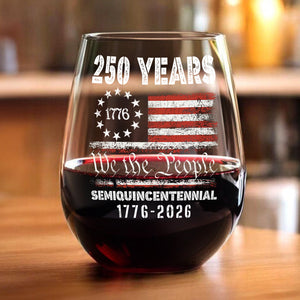 Celebrate Our America 250th Anniversary United States Semiquincentennial Wine Glass HA75 897416