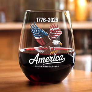 Celebrate 250 Years of America USA Anniversary 1776-2026 Wine Glass HO82 894482