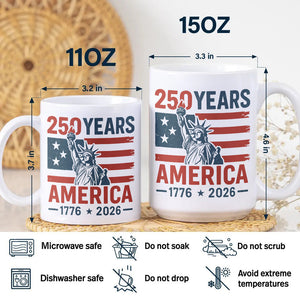 250 Years America 1776 - 2026 White Mug HO82 894544
