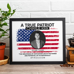 A True Patriot Charlie Kirk Memorial Picture Frame TH10 64437