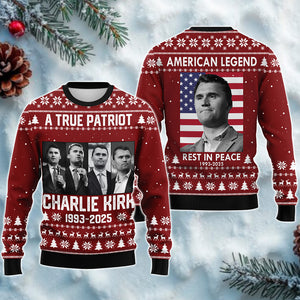 A True Patriot Charlie Kirk Ugly Sweatshirt TH10 64581