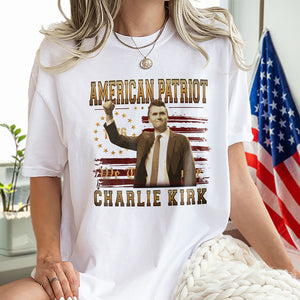 American Patriot Charlie Kirk RIP USA Flag Bright Shirt CH07 67360