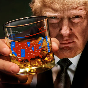 Trump Win Vote Whiskey Glass N369 TH10 64145