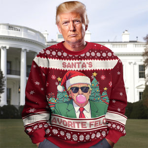 Santa's Favorite Felon Donald Trump Ugly Sweater TH10 N369 64089