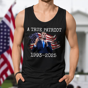 A True Patriot Charlie Kirk Memorial Tanktop CH07 67416