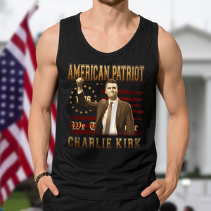 American Patriot Charlie Kirk RIP USA Flag Tanktop CH07 67362