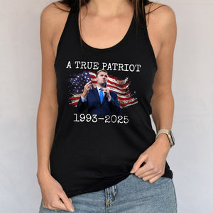 A True Patriot Charlie Kirk Memorial Tanktop CH07 67416