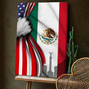 Mexico And America Flag Canvas Decor For Home & Office HO82 63352